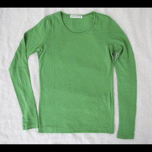 NWT mina perhonen Green Long Sleeve Soft Angora Wool Knit Size 36 Made in Japan